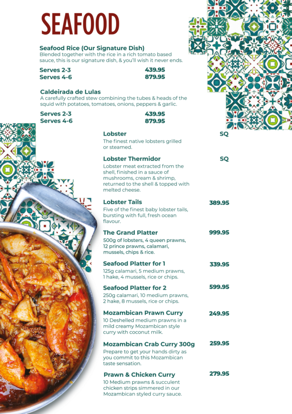 Halaal Main Menu - Calisto's